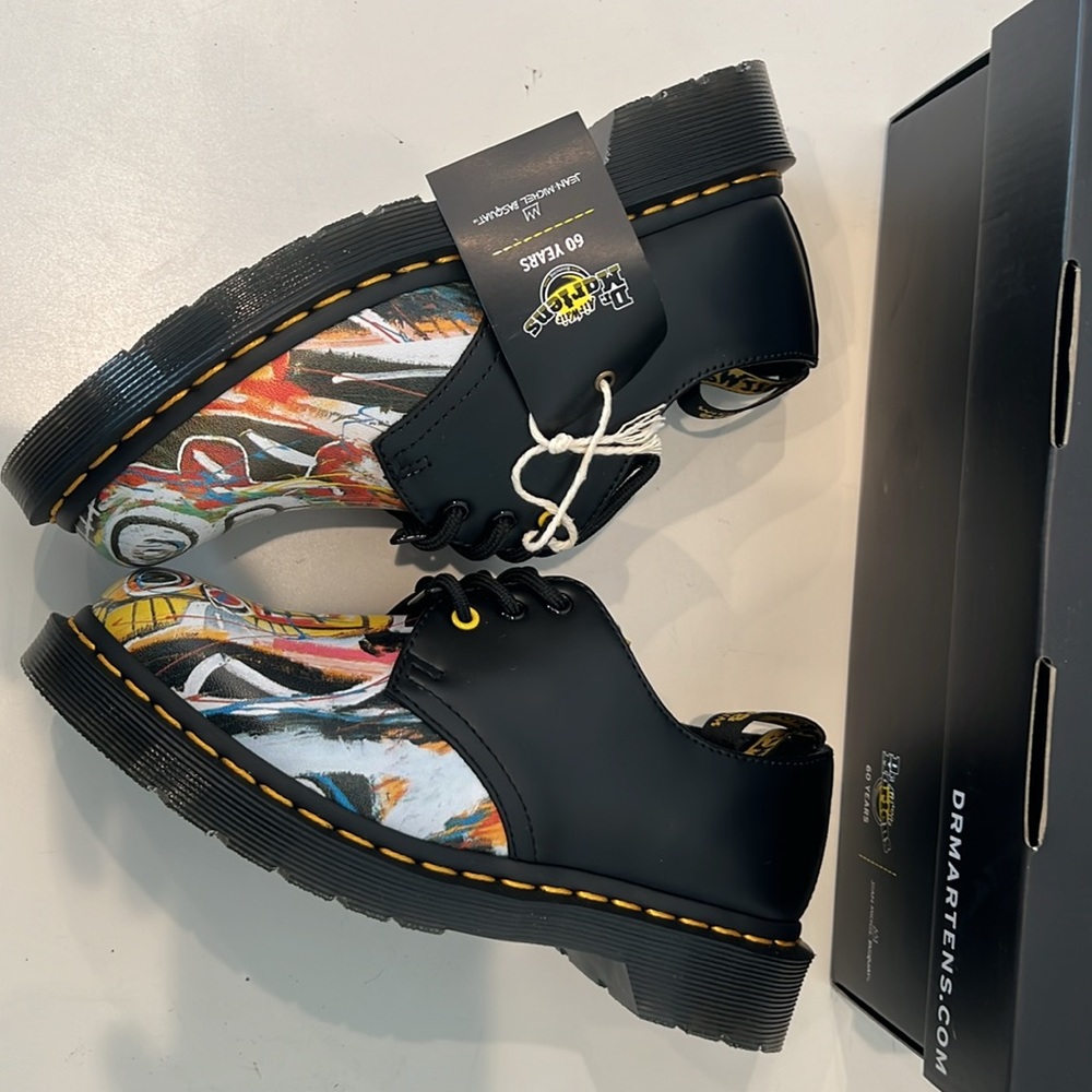 NIB EXTREMELY RARE AUTHENTIC DR MARTENS BASQUIAT 1461 UK3/ US5 - Picture 8 of 10